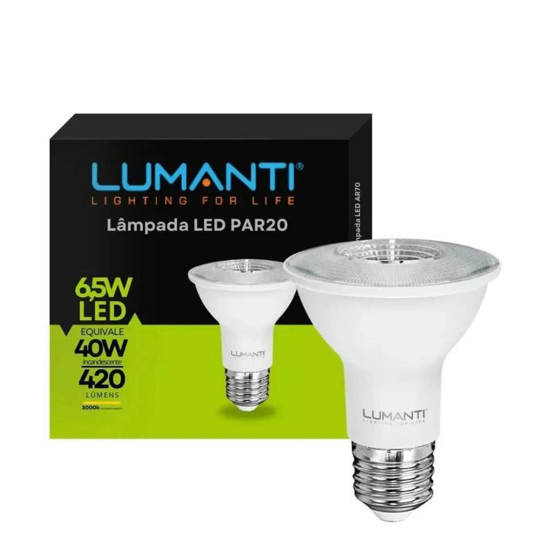 Lampada PAR20 LED E27 7W 3000K PAR2037M Lumanti — imagem 1