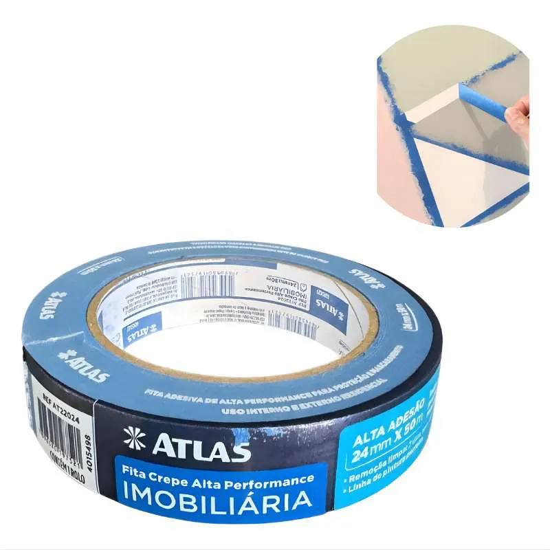 Fita Crepe Imobiliaria Azul 24mmX50m AT22024 Atlas — imagem 1