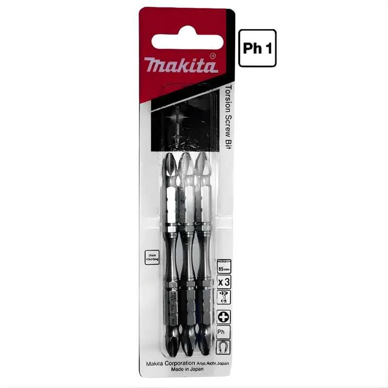 Ponta Bits De Torção 3 Pçs PH1-85mm B-21842 Makita — imagem 1