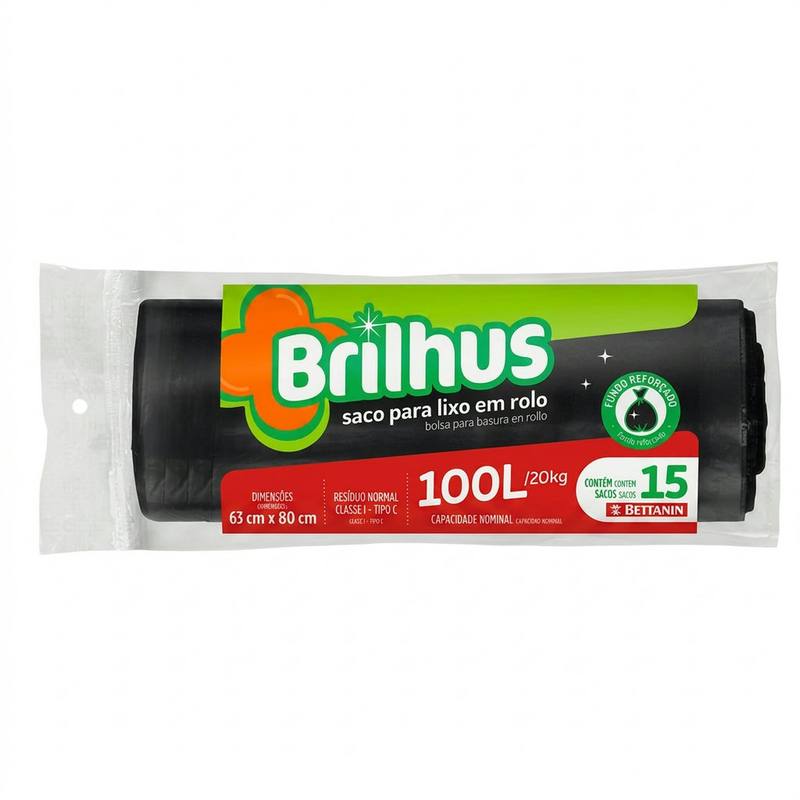 Saco para Lixo Brilhus 15un 100L BT2058 Bettanin — imagem 1