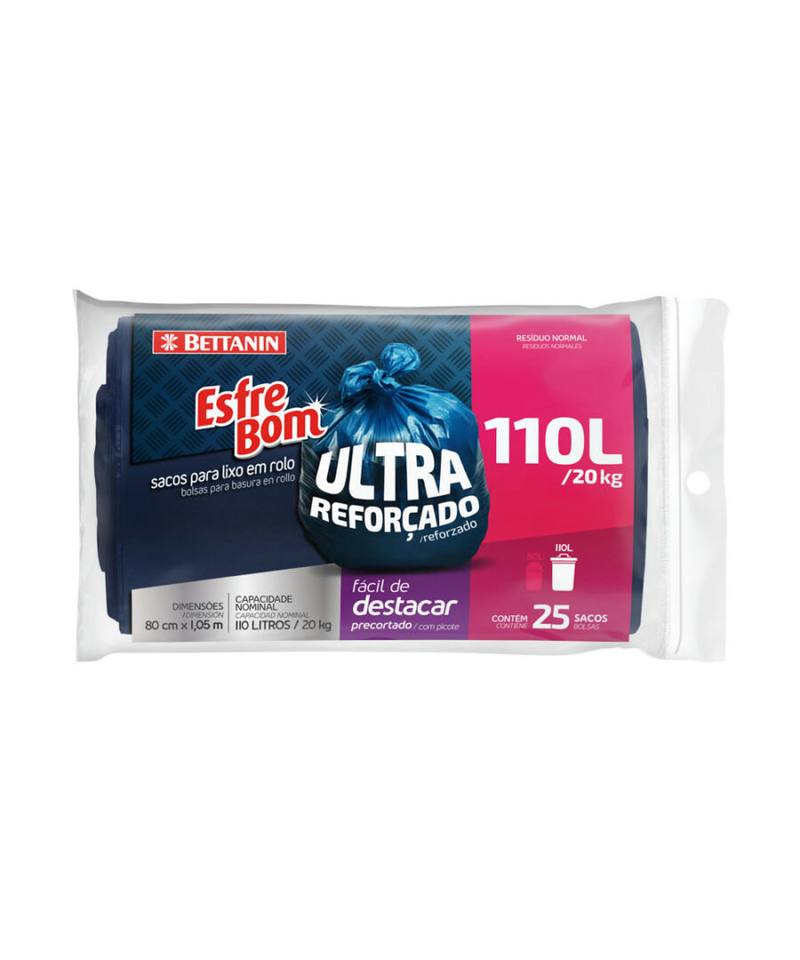 Saco para Lixo Esfrebom Rolo 25 unidades 110L BT348 Bettanin — imagem 1